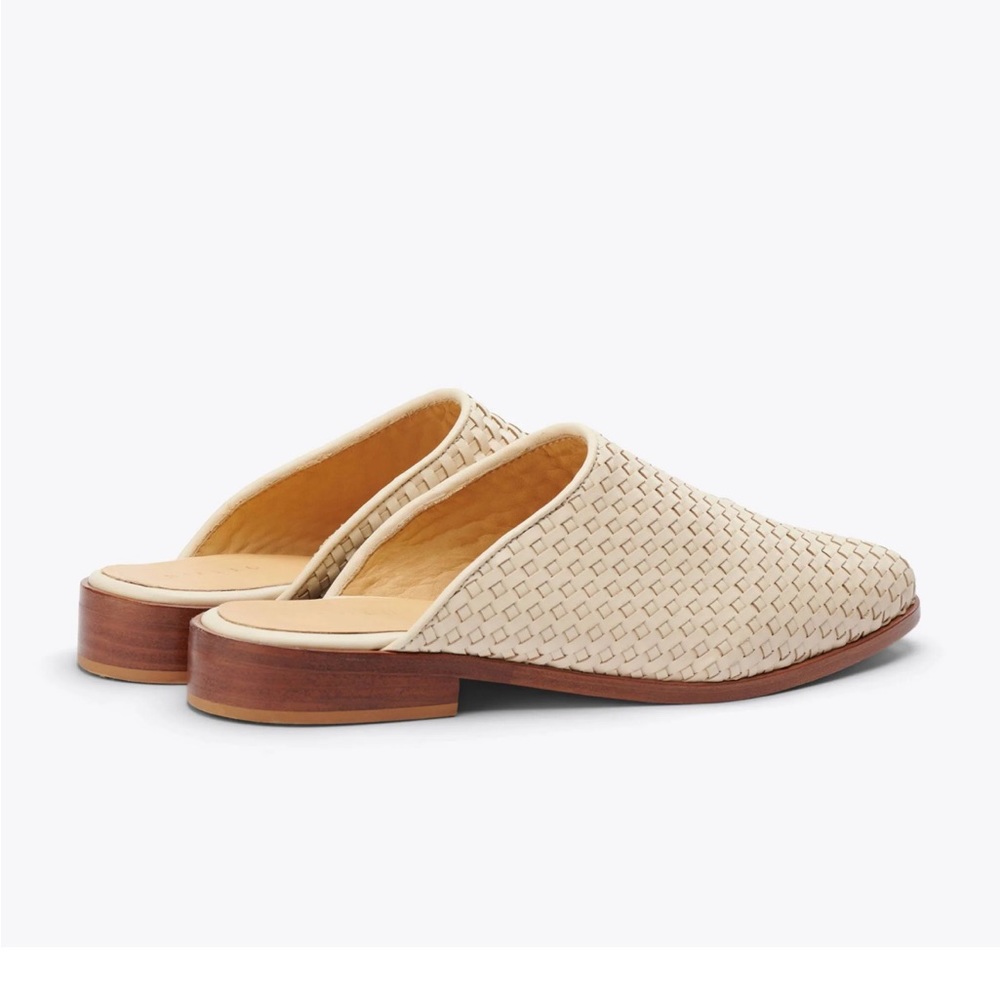 NIB Nisolo Ama Woven Mules- 9.5 (Bone)